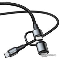 Кабель Baseus CATLYW-H01 USB Type-C - USB Type-C/Lightning (1м, черный)