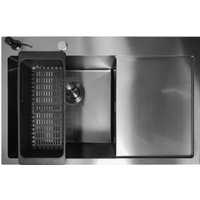 Кухонная мойка Stellar Decor S7850NB-L-D (нано черный)
