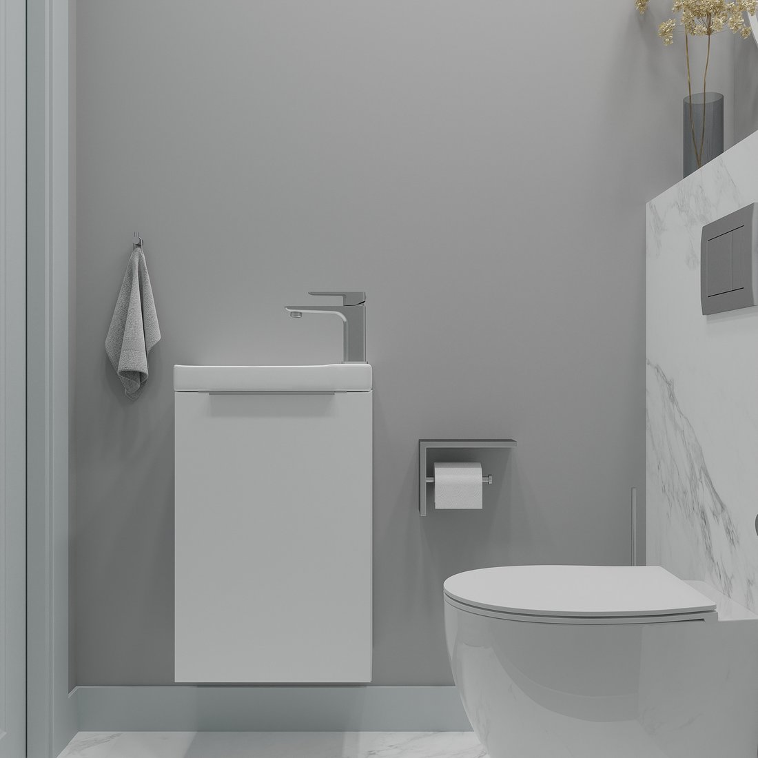 

ЗОВ Тумба под умывальник Монови Слим 40 S40LW0LW7091B (белый матовый)