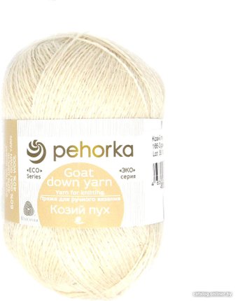 Пряжа для вязания Пехорка Козий Пух 166 50 г 400 м (суровый)