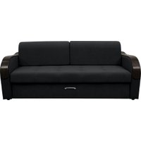 Диван Сириус Лидер-1 НПБ (Eva 11 велюр черный) в Гродно