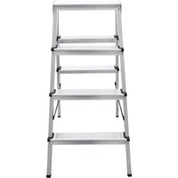 Лестница-стремянка Новая высота NV 112 алюминиевая двухсторонняя 2x4 ступеней