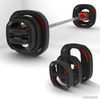 Штанга Atlas Sport металлическая с обрезиненными дисками 20 кг