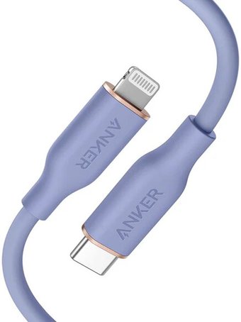 Anker PowerLine III Flow 641 A8662 USB Type-C - Lightning 60W (0.9 м, фиолетовый)