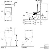 Унитаз напольный Villeroy & Boch O.novo [5658 1001] (без бачка, без сиденья)