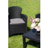 Набор садовой мебели Ipae Progarden JUN06CAN (антрацит)