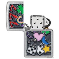 Зажигалка Zippo Street Chrome All Luck 48682