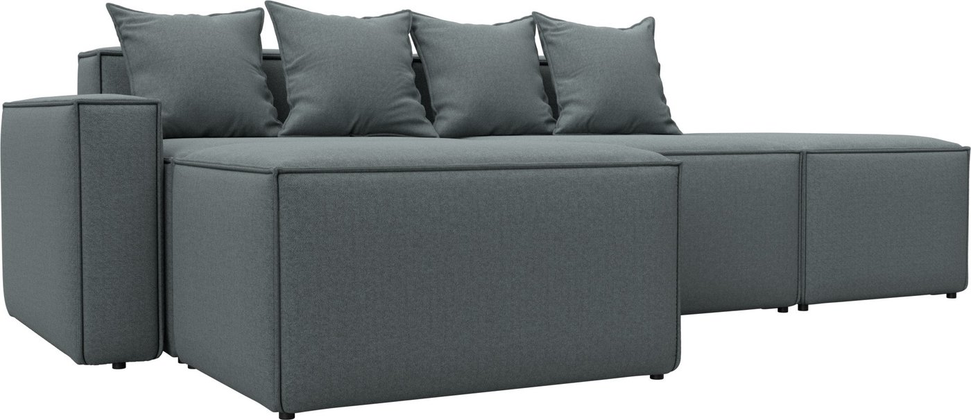 

Угловой диван Лига диванов Лига-063 угол левый 129785L (рогожка Амур 07 серый)