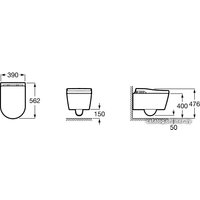 Унитаз подвесной Roca Inspira In-Wash Rimless [803060001]