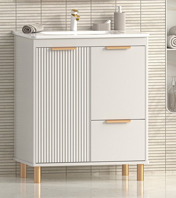 Brevita Тумба с умывальником Risacca Crema 70 RIS-06070-0342Я+B-OND070-01 (серый кашемир)