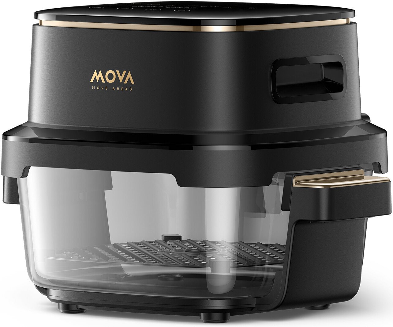 Аэрогриль (аэрофритюрница) Mova Aeroglass AF20 Pro (черный)
