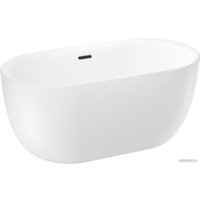 Ванна Wellsee Chic Riviera 149x78 236801003 (отдельностоящая ванна белый глянец, экран, ножки, сифон-автомат матовый черный)