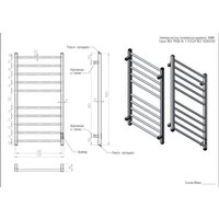 Полотенцесушитель Двин S plaza neo 100/50 (черный матовый)