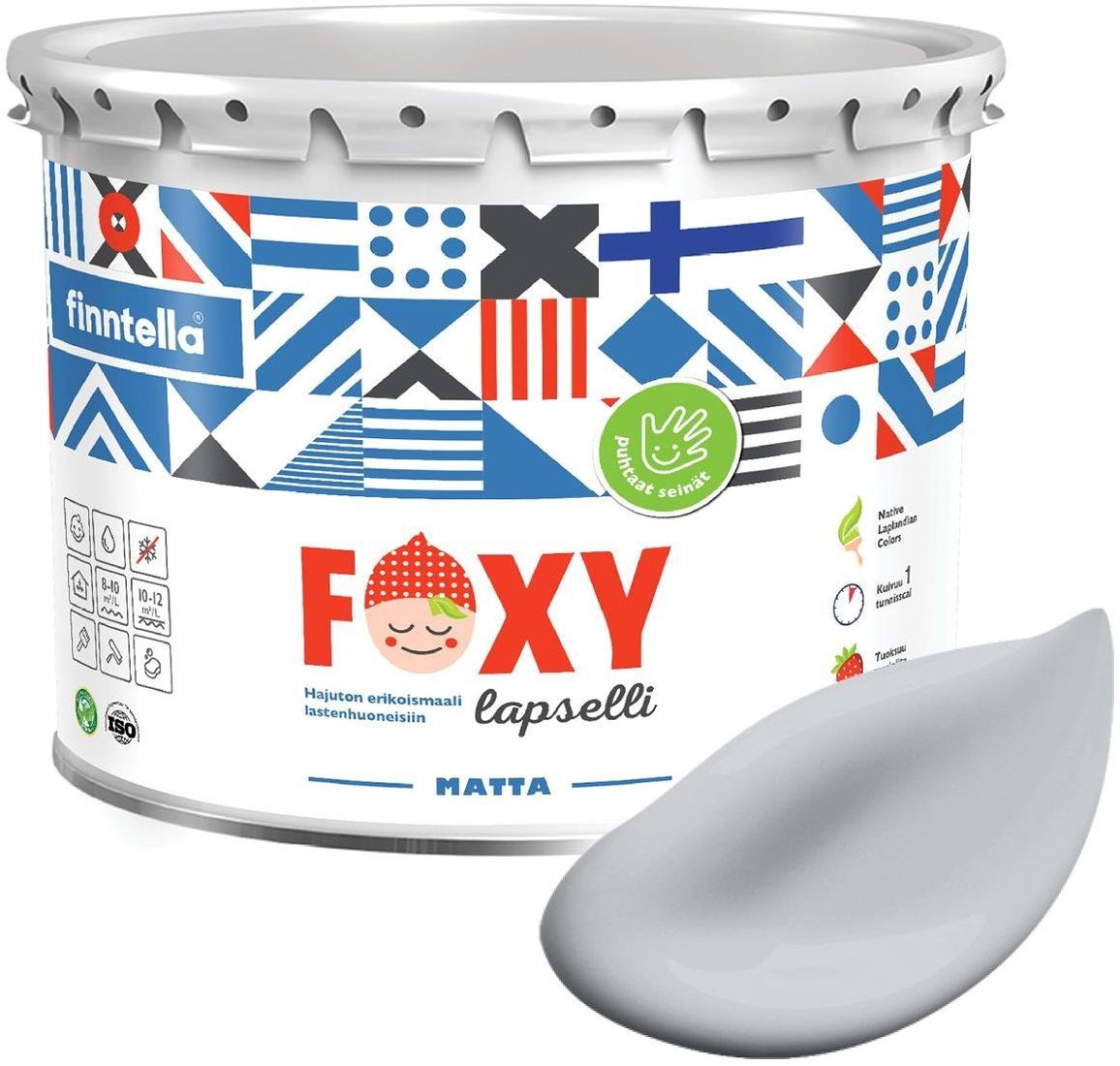 

Краска Finntella Foxy Lapselli Matte Susi F-50-1-3-FL273 2.7 л (серый)