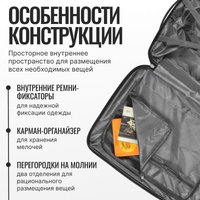 Чемодан-спиннер DoubleW Nexo (S, черный)