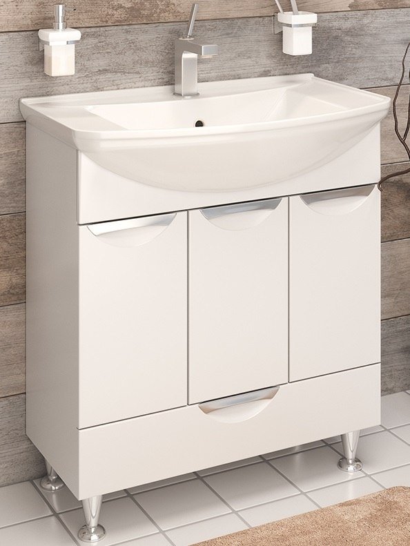 

Runo Тумба с умывальником Runo Барселона 75 + Стиль 75 (напольная)