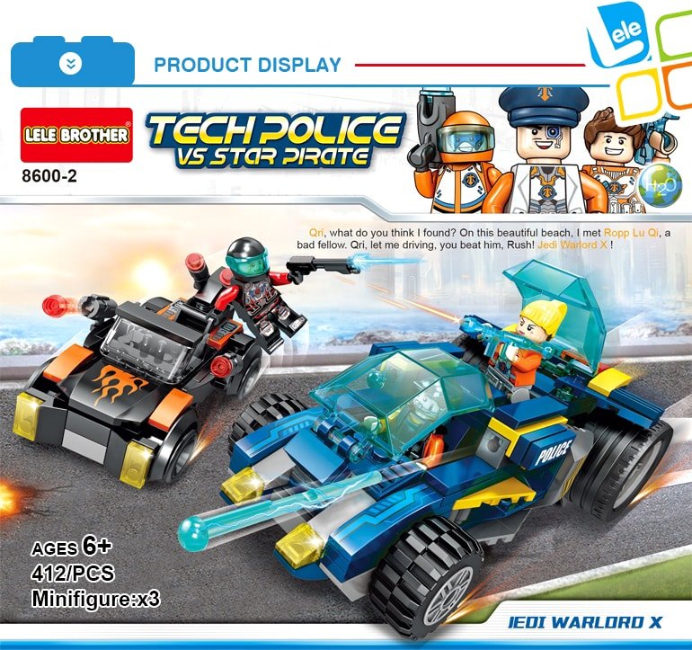 

Конструктор Lele Brother 8600-2 Tech Police vs Star pirate