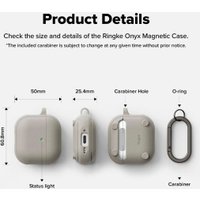 Чехол Ringke Onyx Magnetic для Airpods 4 Warm Gray