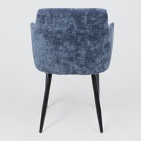 Стул с подлокотниками AksHome Brit (синий велюр TYN997-25/черный)