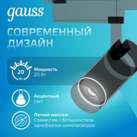 Трековый светильник Gauss TR084
