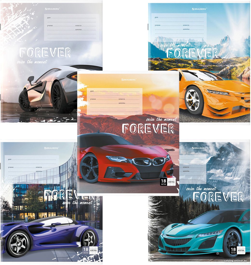 Школьная тетрадь BRAUBERG Sports car 106479 (18 л, клетка)