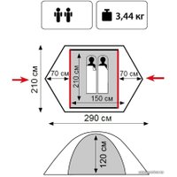 Кемпинговая палатка Tramp Lite Hunter 2 (камуфляж)
