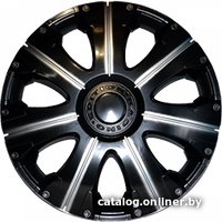 Набор колпаков на диски АКС – авто Расинг 15 50634 (серебристый/черный)