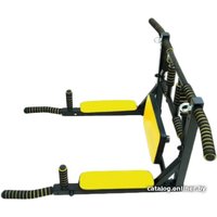 Турник с брусьями SportHome 3в1 мультихват настенный, разборный (черный/желтый)