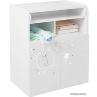 Детский комод Polini Kids French 1270, Teddy (белый)