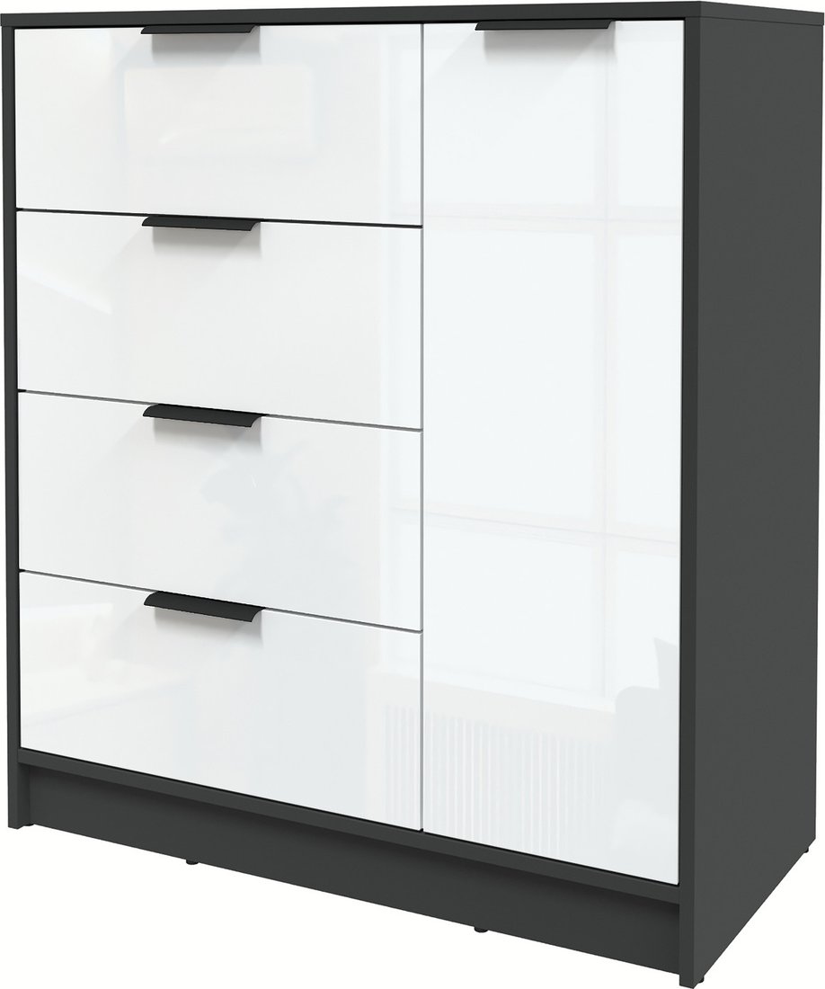 

Тумба Интерлиния Концепт КТ-Т90 Глосс (антрацит/белый глянец)