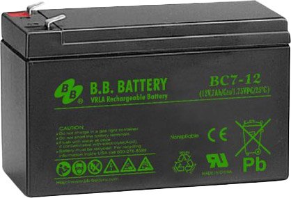 

Аккумулятор для ИБП B.B. Battery BC7-12 (12В/7 А·ч)