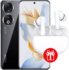 

Смартфон HONOR 90 8GB/256GB международная версия (полночный черный) и HONOR Choice Earbuds X5 (белый) по акции