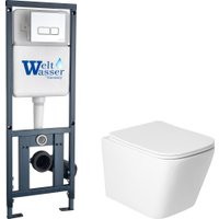 Унитаз подвесной Saniteco KW-9004WS + 410 + 410 SE CR