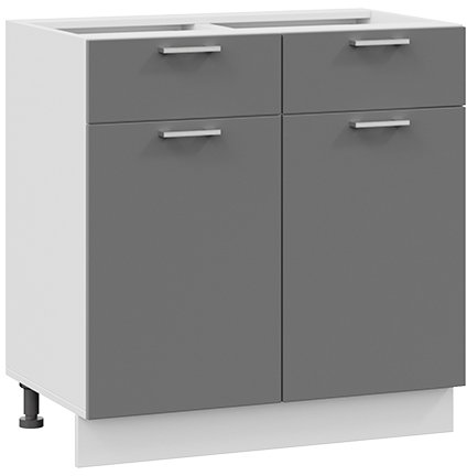 

Шкаф напольный Трия Габриэлла 1Н8Я1 (белый/титан)