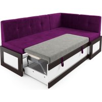 Угловой диван Мебель-АРС Нотис 211х82х135.5 см M11-28-18 (фиолет)
