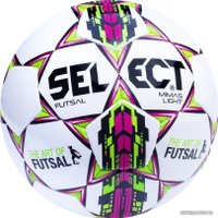 Футзальный мяч Select Futsal Mimas Light (4 размер, белый/розовый/салатовый)