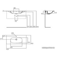 Умывальник Ideal Standard Tesi 102.5x45 [T350801]