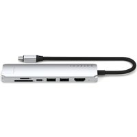 Док-станция Satechi 7-in-1 USB-C Slim Multiport Adapter with Ethernet ST-P7SS (серебристый)