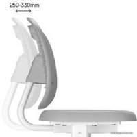 Парта Растущая мебель New Elfin B201S (серый) со стулом и выдвижным ящиком