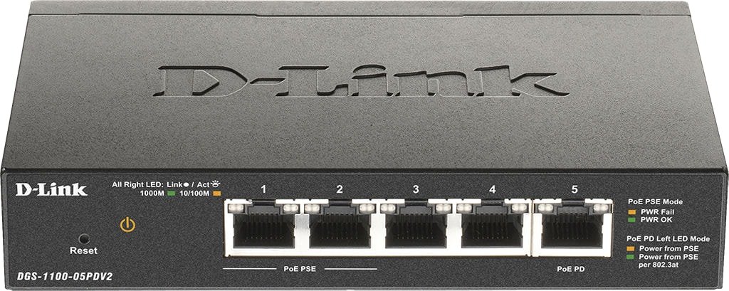 

Управляемый коммутатор 2-го уровня D-Link DGS-1100-05PDV2/A1A