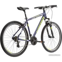Велосипед Kross Hexagon 2.0 27.5 L/21" 2023 (темно-синий/лаймовый зеленый/матовый серый)