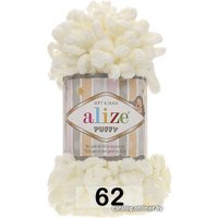 Пряжа для вязания Alize Puffy 62 (9.2 м, молочный)