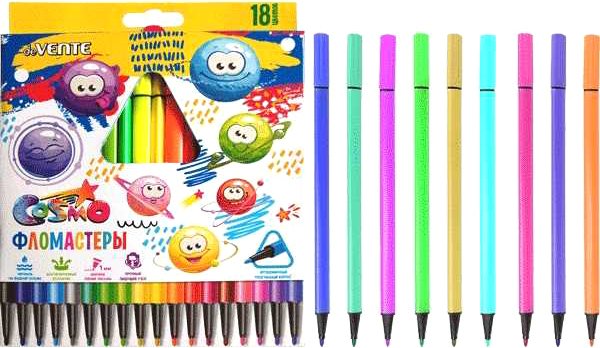 

Фломастеры deVente Cosmo Trio 5082918 (18 цветов)