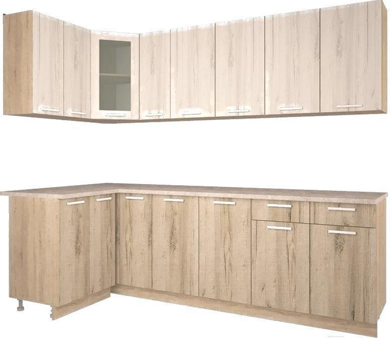 

Готовая кухня Интерлиния Мила 12x25 (дуб белый/дуб серый)
