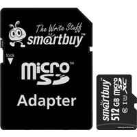 Карта памяти SmartBuy microSDXC SB512GBSDCL10-01 512GB (с адаптером)