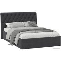Кровать Трия Скарлет универсальная тип 1 с ПМ 140x200 (велюр графит)