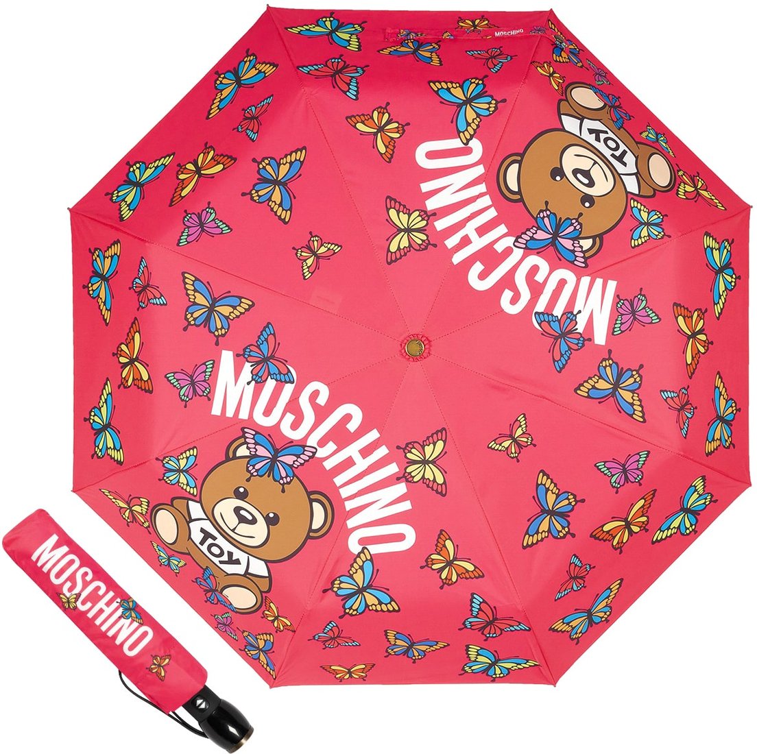 

Складной зонт Moschino 8129-OCJ Butterfly Bear Fuxia