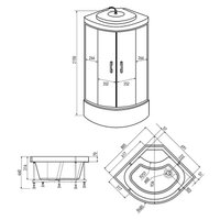 Душевая кабина Erlit ER3508TP-C4-RUS 80x80