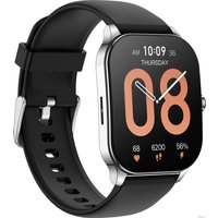 Умные часы Amazfit Pop 3S (серебристый, с силиконовым ремешком)