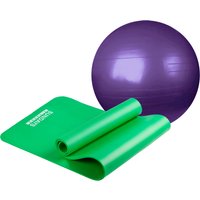 Набор для йоги Sundays Fitness Фитбол IR97402-65 + Коврик IR9750 (фиолетовый, зеленый)